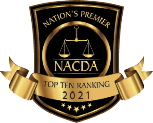 Gold NACDA top ten ranking shield 2021