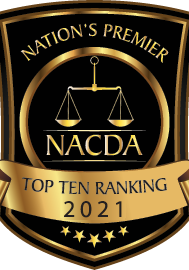 Gold NACDA top ten ranking shield 2021